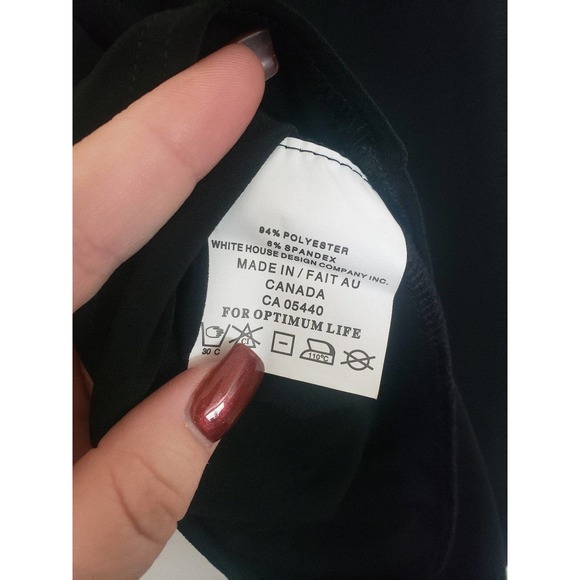 Symbli Made in can Black A-Line Mid Length Dress One-Piece SZ 10 - Picture 5 of 5